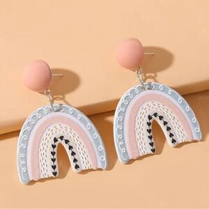 Rainbow dangle earrings